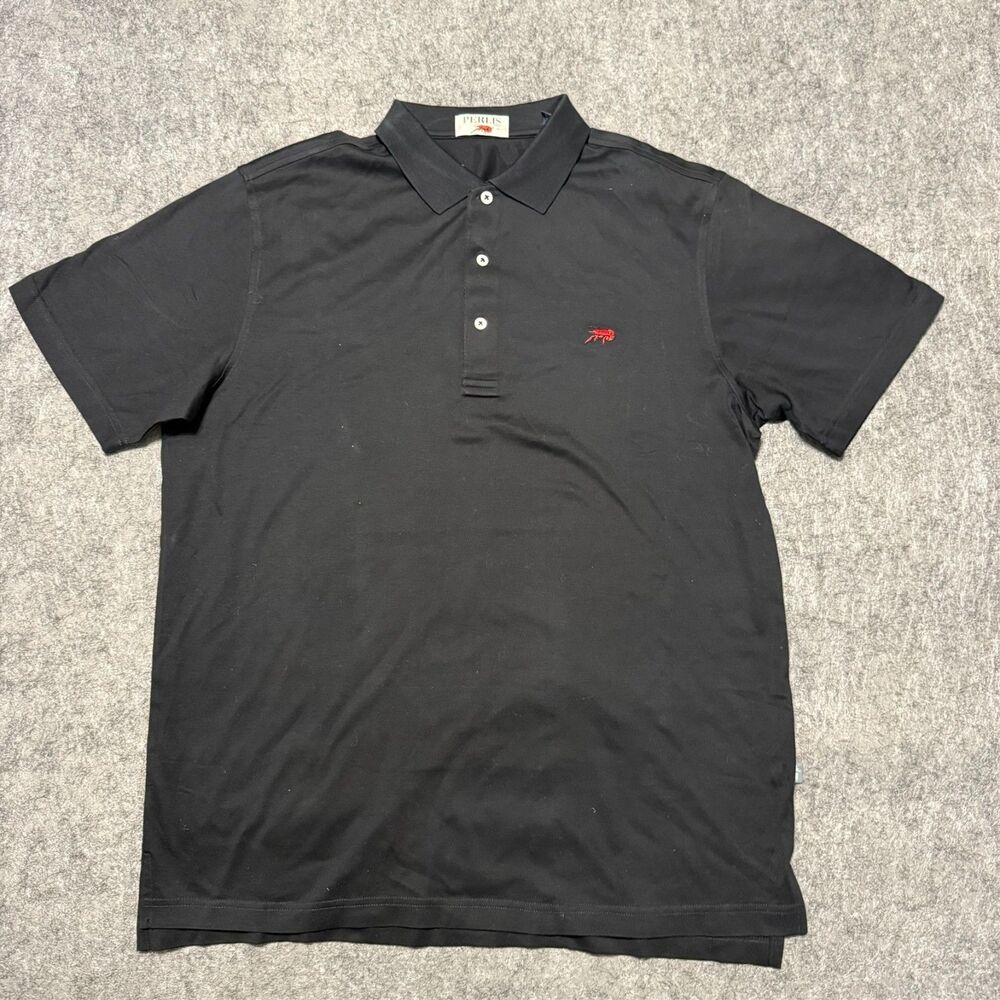 Perlis New Orleans Mens Medium M Crawfish Polo Shirt Mercerized Supima Cotton